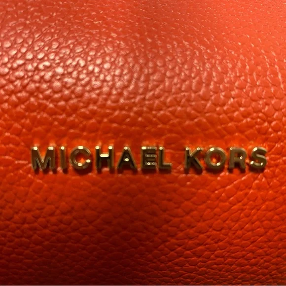 Michael Kors - Mercer Gallery , Coral, brown & cream leather purse - Picture 10 of 10